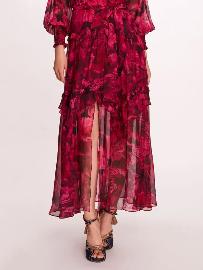 Women Marchesa Marchesa Rosa Leilani Dress Fuchsia