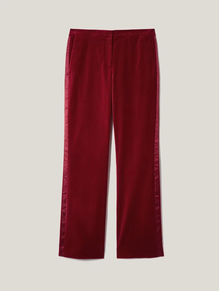 Women Mason Velvet Trouser Red Jigsaw Coords