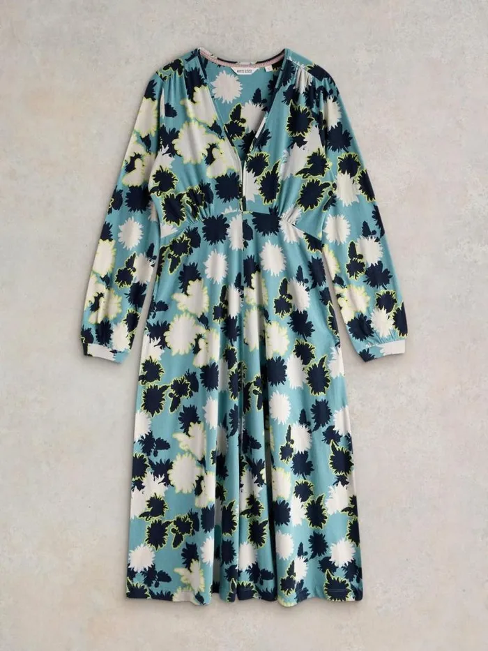 Women Megan Midi Jersey Dress Blue Print White Stuff Dresses Women Megan Midi Jersey Dress Blue Print White Stuff Dresses