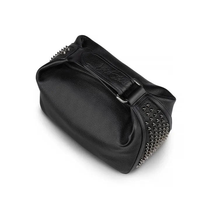 WomenMen Funky Pouch 8211 Calf Leather And Spikes 8211 Black Christian Louboutin Mini Bags