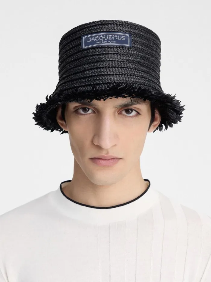 WomenMen Hats JACQUEMUS The Bacino Bucket Hat Black WomenMen Hats JACQUEMUS The Bacino Bucket Hat Black