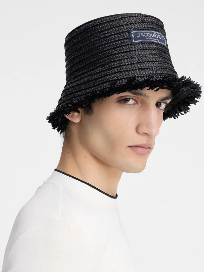 WomenMen Hats JACQUEMUS The Bacino Bucket Hat Black WomenMen Hats JACQUEMUS The Bacino Bucket Hat Black
