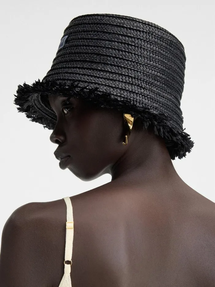 WomenMen Hats JACQUEMUS The Bacino Bucket Hat Black WomenMen Hats JACQUEMUS The Bacino Bucket Hat Black