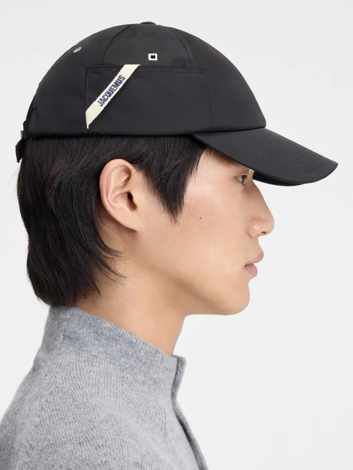 WomenMen Hats JACQUEMUS The Ovalie Cap Black WomenMen Hats JACQUEMUS The Ovalie Cap Black