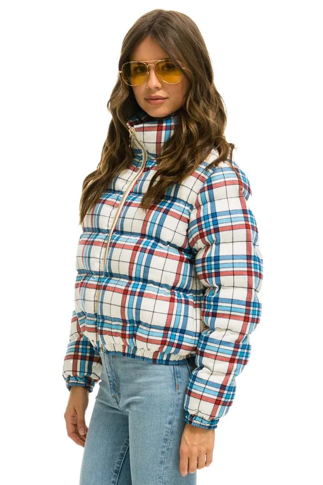 WomenMen Outerwear Aviator Nation APRES PLAID PUFFER JACKET 8211 MONTAUK PLAID WomenMen Outerwear Aviator Nation APRES PLAID PUFFER JACKET 8211 MONTAUK PLAID