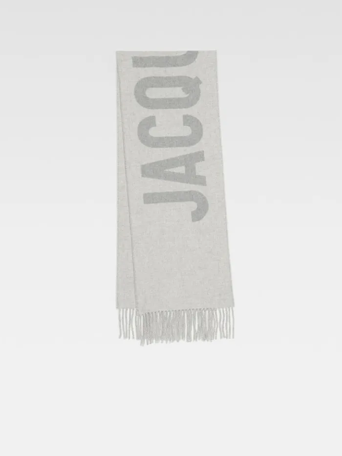 WomenMen Scarves Beanies and Gloves JACQUEMUS The Jacquemus Scarf Grey