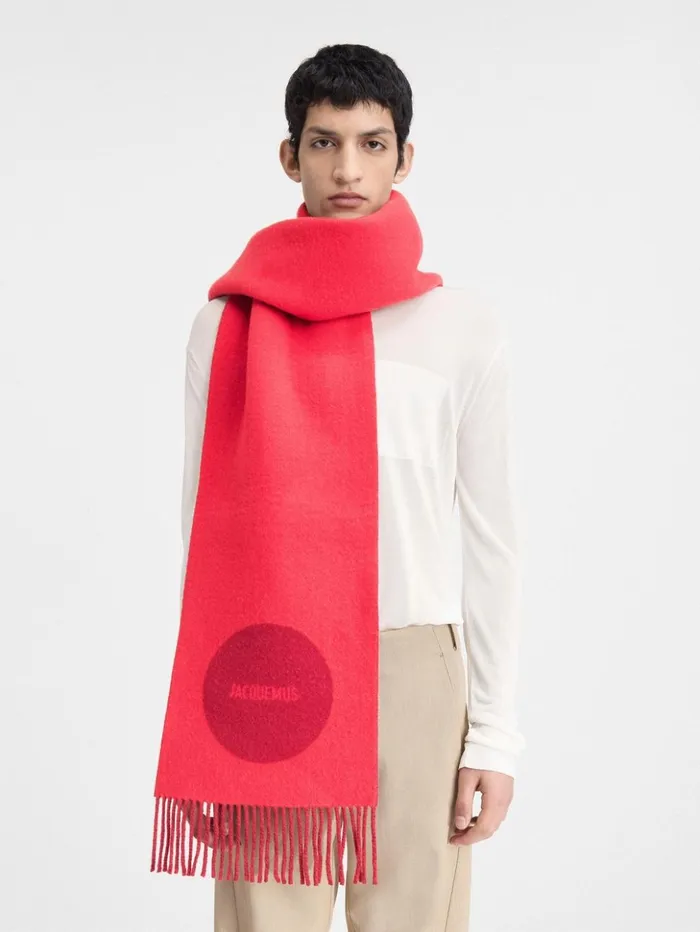 WomenMen Scarves Beanies and Gloves JACQUEMUS The Rond Carr Scarf Multired WomenMen Scarves Beanies and Gloves JACQUEMUS The Rond Carr Scarf Multired