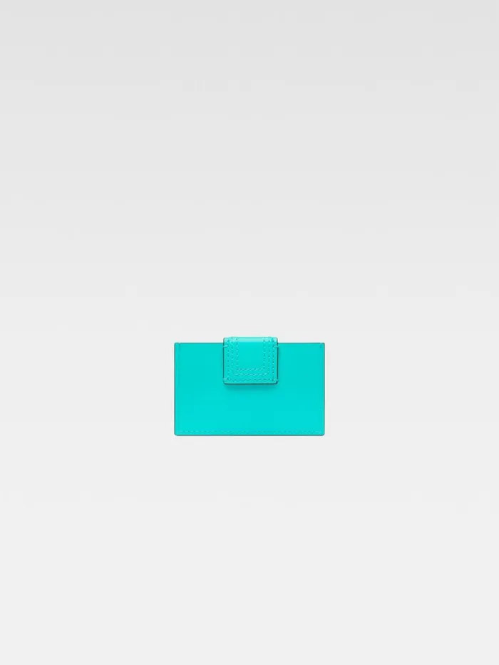 WomenMen Small Leather Goods JACQUEMUS The Bambino Cardholder Turquoise