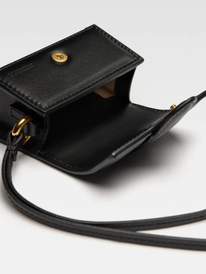 WomenMen Small Leather Goods JACQUEMUS The Bambino Flap Case Black WomenMen Small Leather Goods JACQUEMUS The Bambino Flap Case Black