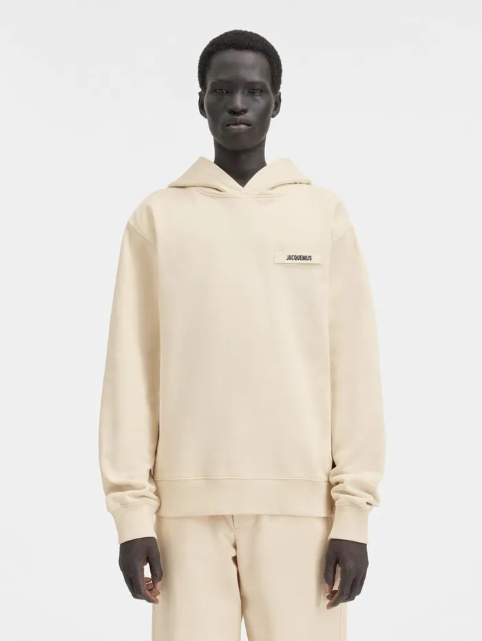 WomenMen Sweatshirts and Joggings JACQUEMUS The Gros Grain Hoodie Beige