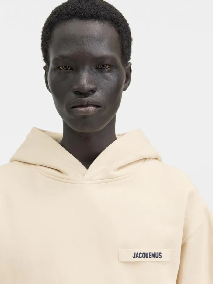 WomenMen Sweatshirts and Joggings JACQUEMUS The Gros Grain Hoodie Beige