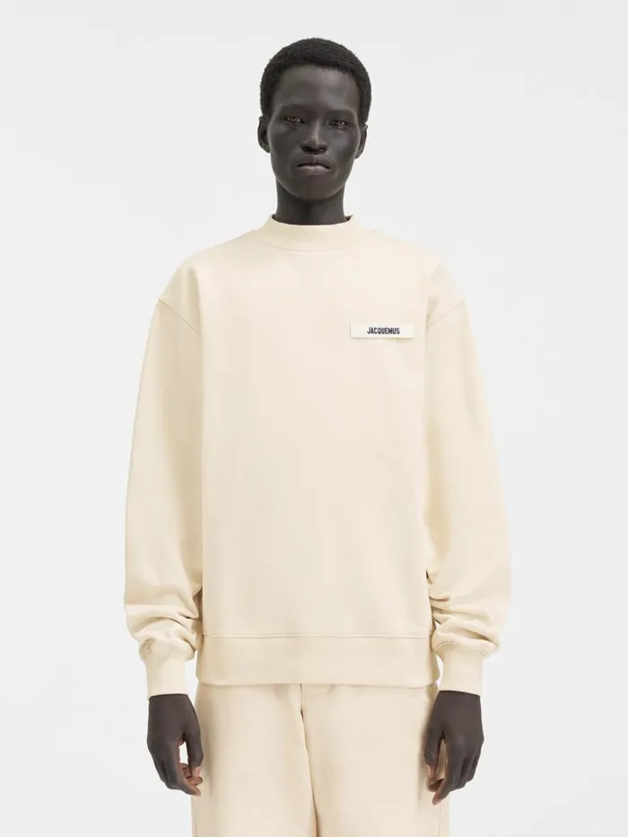 WomenMen Sweatshirts and Joggings JACQUEMUS The Gros Grain Sweatshirt Beige