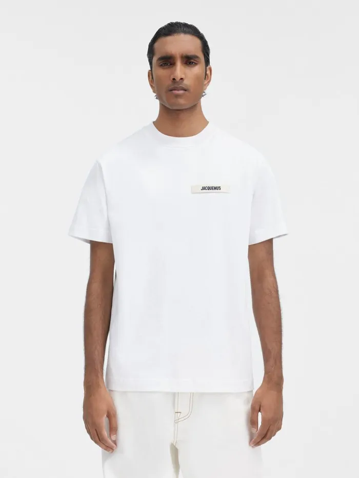 WomenMen Tshirts JACQUEMUS The Gros Grain Tshirt White