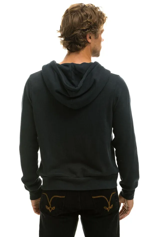 WomenMen Tops Aviator Nation 5 STRIPE HOODIE 8211 CHARCOAL GREY STRIPES