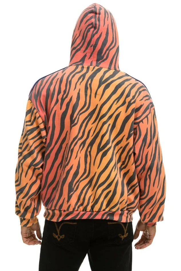 WomenMen Tops Aviator Nation CLASSIC RELAXED PULLOVER HOODIE WITH ZIPPER POCKETS 8211 TIGER