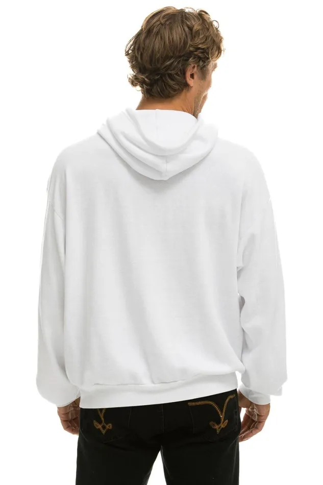 WomenMen Tops Aviator Nation HEART STITCH PULLOVER HOODIE 8211 WHITE WomenMen Tops Aviator Nation HEART STITCH PULLOVER HOODIE 8211 WHITE
