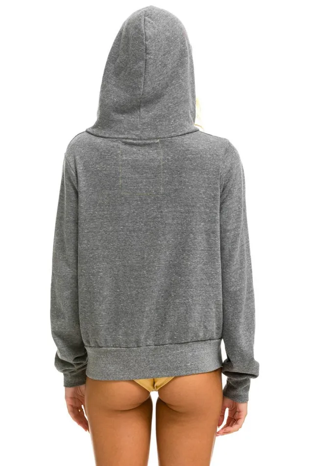 WomenMen Tops Aviator Nation RAINBOW EMBROIDERY HOODIE 8211 HEATHER GREY WomenMen Tops Aviator Nation RAINBOW EMBROIDERY HOODIE 8211 HEATHER GREY