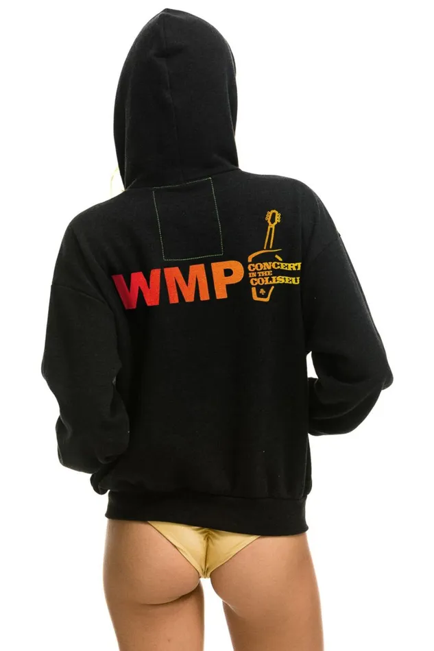 WomenMen Tops Aviator Nation WMPXO 2024 COLISEUM CONCERT RELAXED ZIP HOODIE 8211 BLACK
