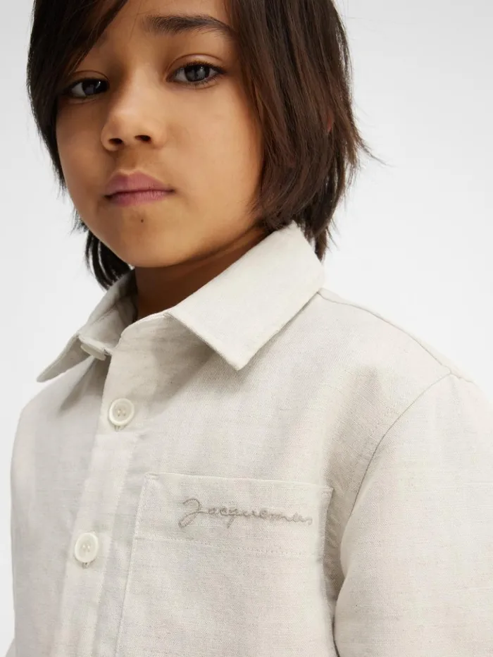 WomenMen Tops JACQUEMUS The Boulanger Kids039 Shirt Light Beige WomenMen Tops JACQUEMUS The Boulanger Kids039 Shirt Light Beige