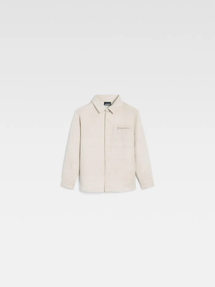 WomenMen Tops JACQUEMUS The Boulanger Kids039 Shirt Light Beige WomenMen Tops JACQUEMUS The Boulanger Kids039 Shirt Light Beige