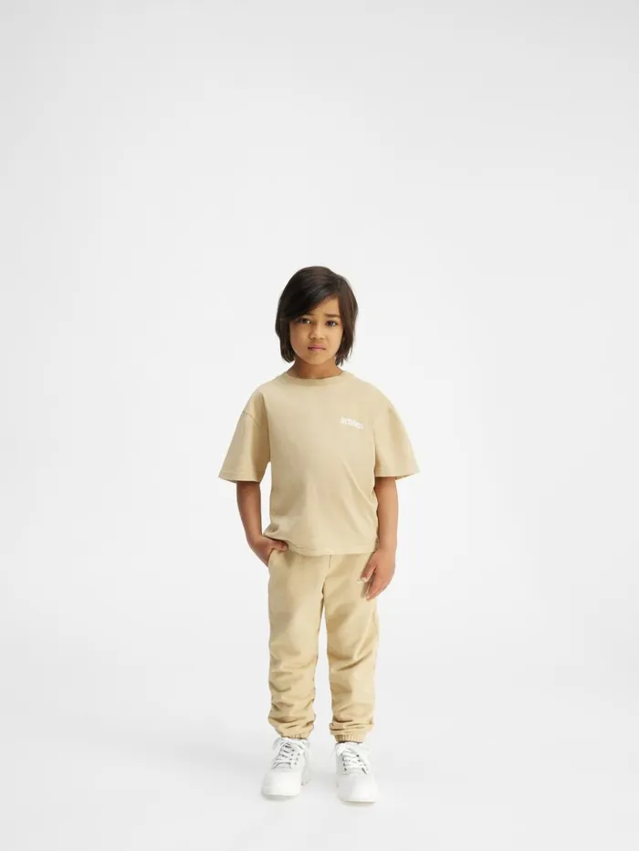WomenMen Tops JACQUEMUS The Jacquemus Kids039 Tshirt Dark Beige
