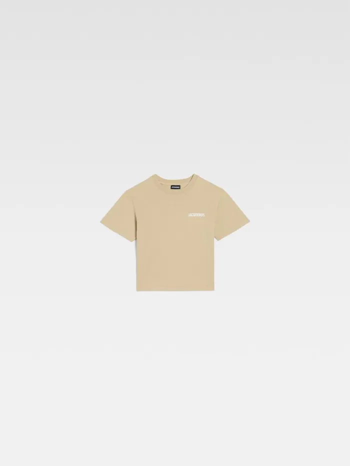 WomenMen Tops JACQUEMUS The Jacquemus Kids039 Tshirt Dark Beige WomenMen Tops JACQUEMUS The Jacquemus Kids039 Tshirt Dark Beige