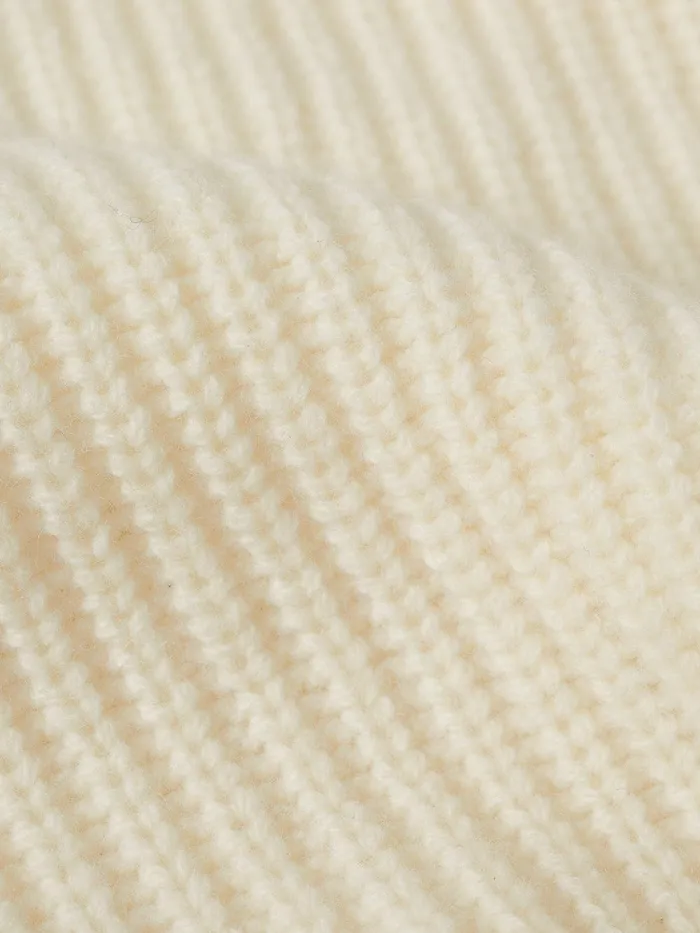 Women Merino Fishermans Rib Jumper Cream Jigsaw Knitwear and Cashmere