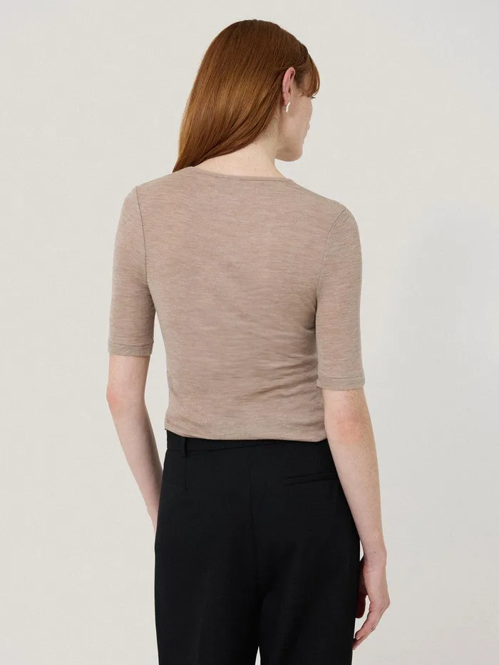 Women Merino Half Sleeve Tshirt Stone Jigsaw Shirts and Tops