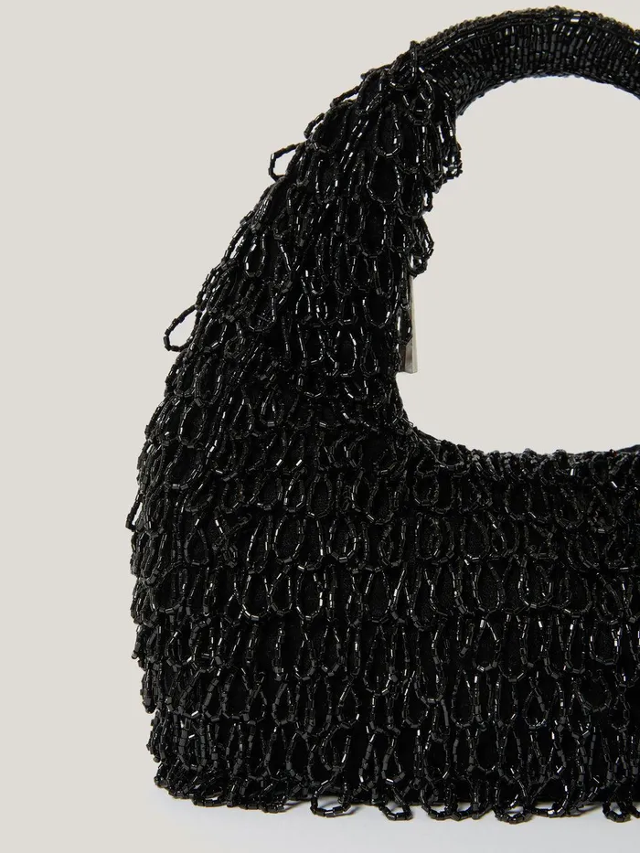 Women Mini Tay Beaded Bag Black Jigsaw Bags