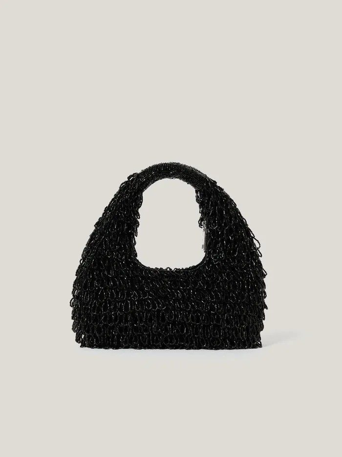 Women Mini Tay Beaded Bag Black Jigsaw Bags