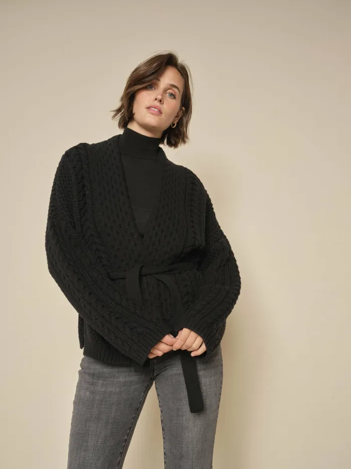 Women MMErsa Knit Cardigan Black Knits MOS MOSH Women MMErsa Knit Cardigan Black Knits MOS MOSH