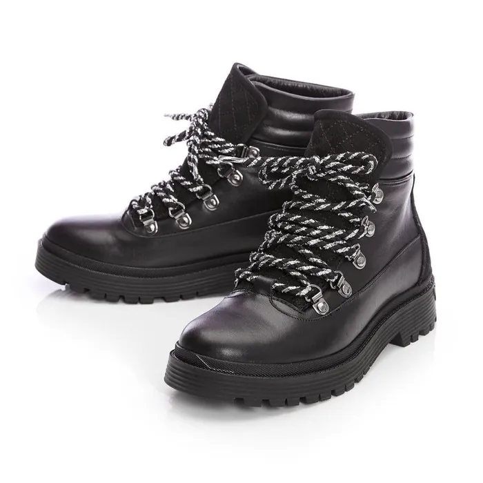 Women Moda In Pelle Black Boots Analeece Black Leather