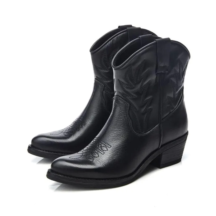 Women Moda In Pelle Black Boots Bettsie Black Leather
