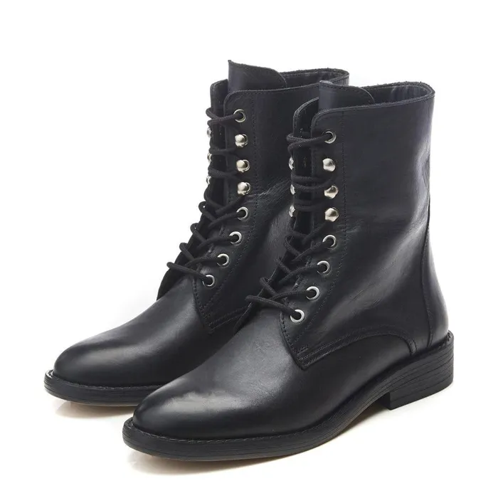 Women Moda In Pelle Black Boots Bsoleful BHalsey Black Leather