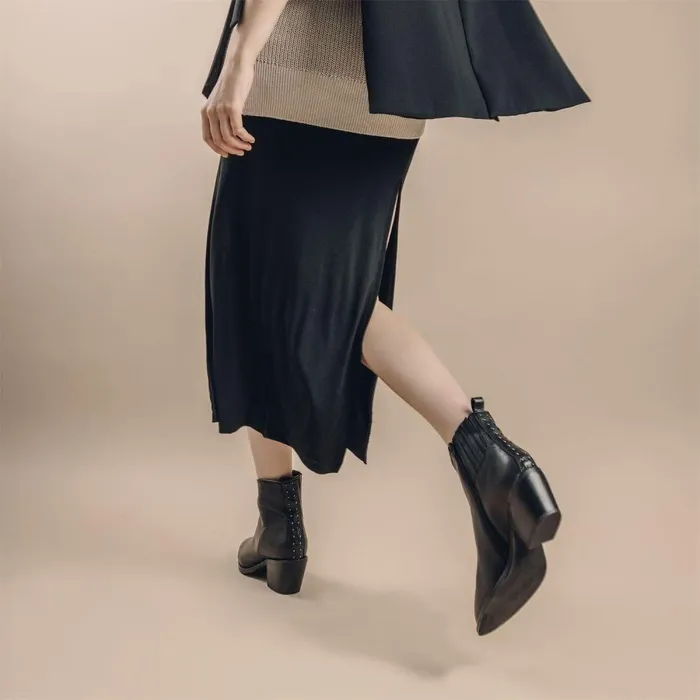 Women Moda In Pelle Black Boots Maevie Black Leather