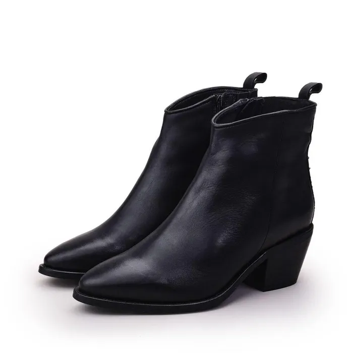 Women Moda In Pelle Black Boots Maevie Black Leather