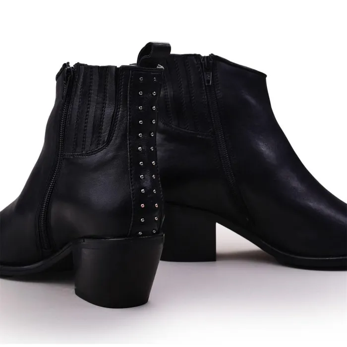 Women Moda In Pelle Black Boots Maevie Black Leather