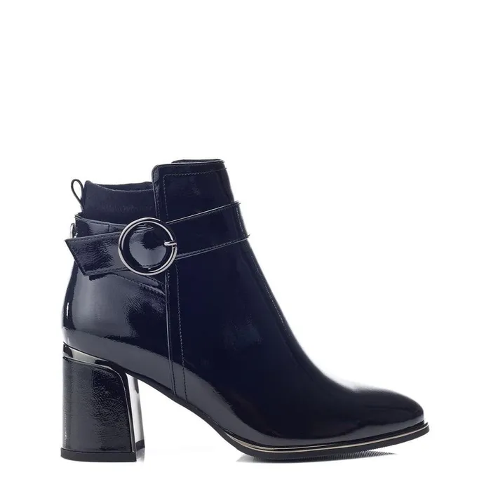 Women Moda In Pelle Black Boots Paeden Black Patent