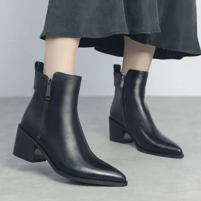 Women Moda In Pelle Black Boots Perth Black Leather