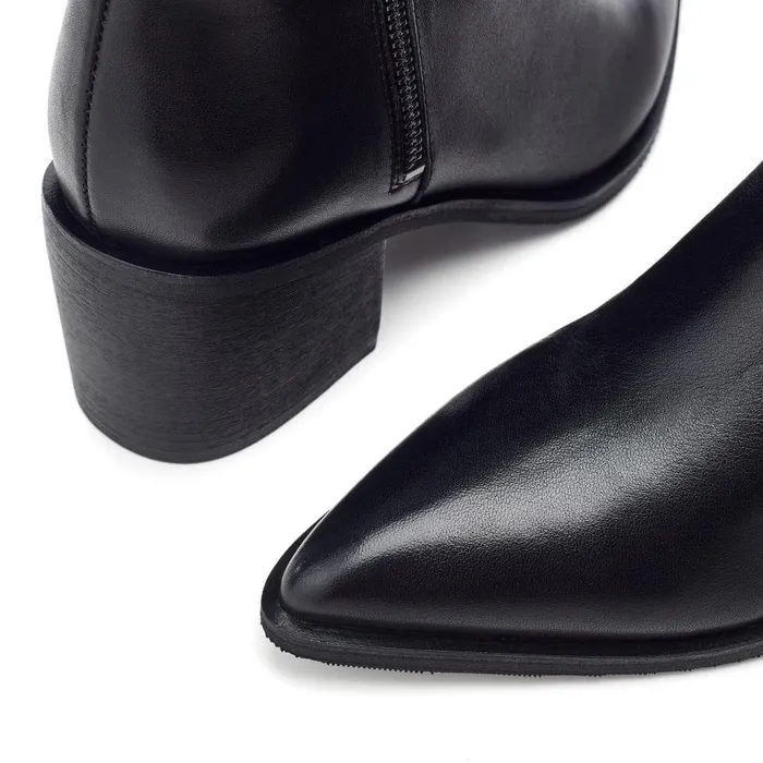 Women Moda In Pelle Black Boots Perth Black Leather