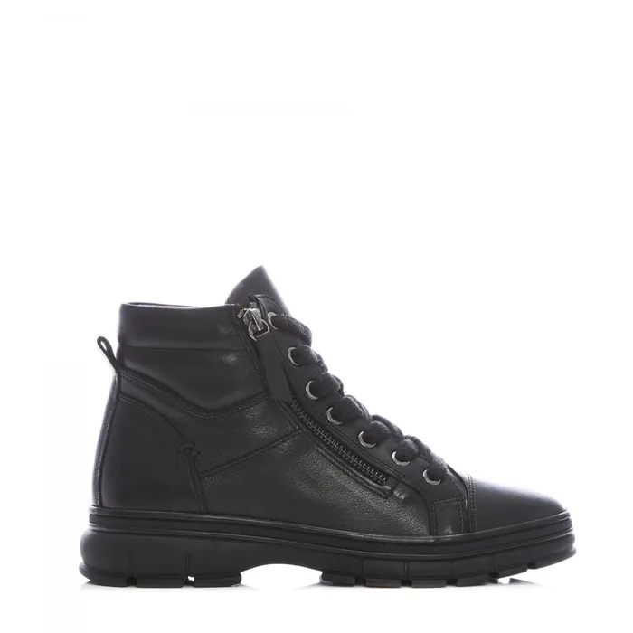 Women Moda In Pelle Black Boots Shoon Sh Ivora Black Leather