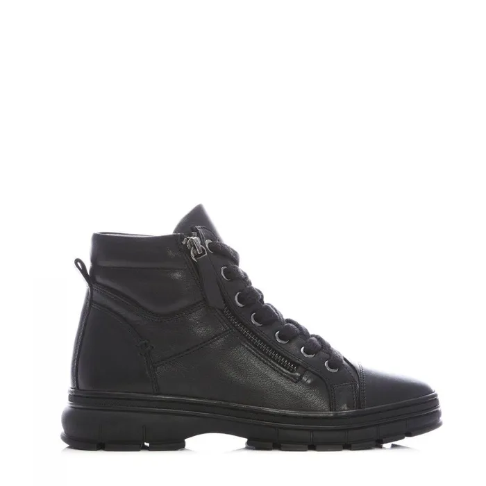 Women Moda In Pelle Black Boots Shoon Sh Ivora Black Leather