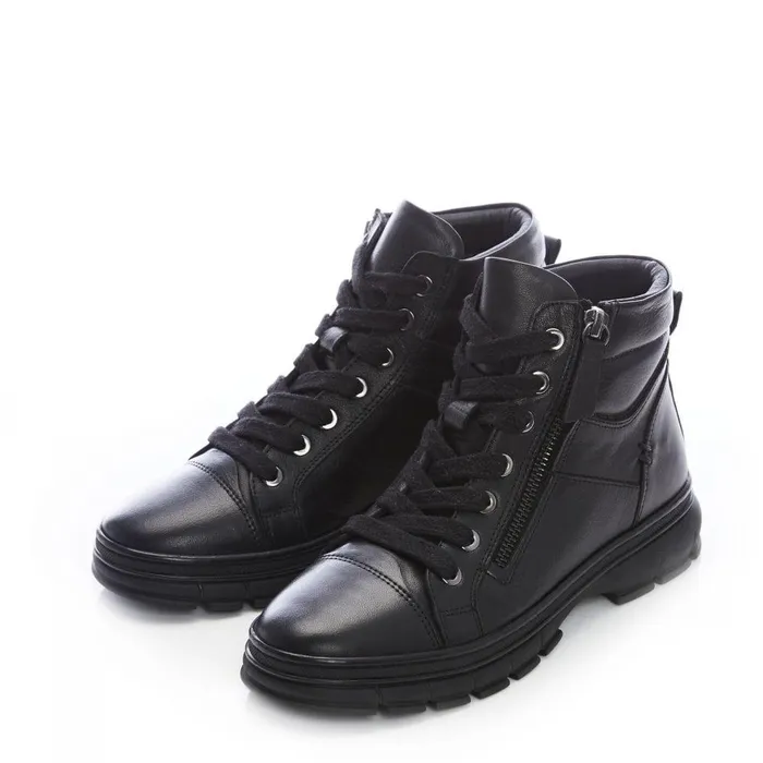 Women Moda In Pelle Black Boots Shoon Sh Ivora Black Leather