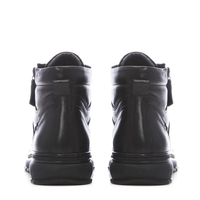 Women Moda In Pelle Black Boots Shoon Sh Ivora Black Leather