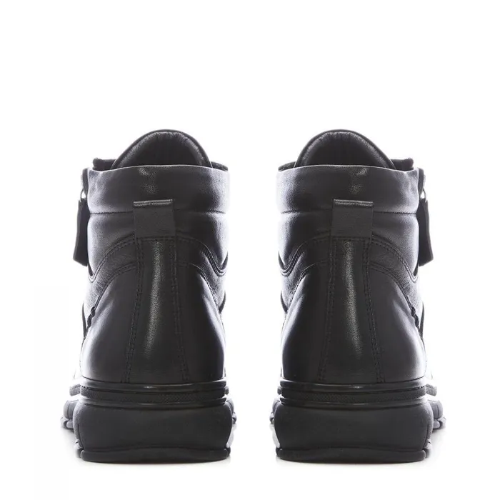 Women Moda In Pelle Black Boots Shoon Sh Ivora Black Leather