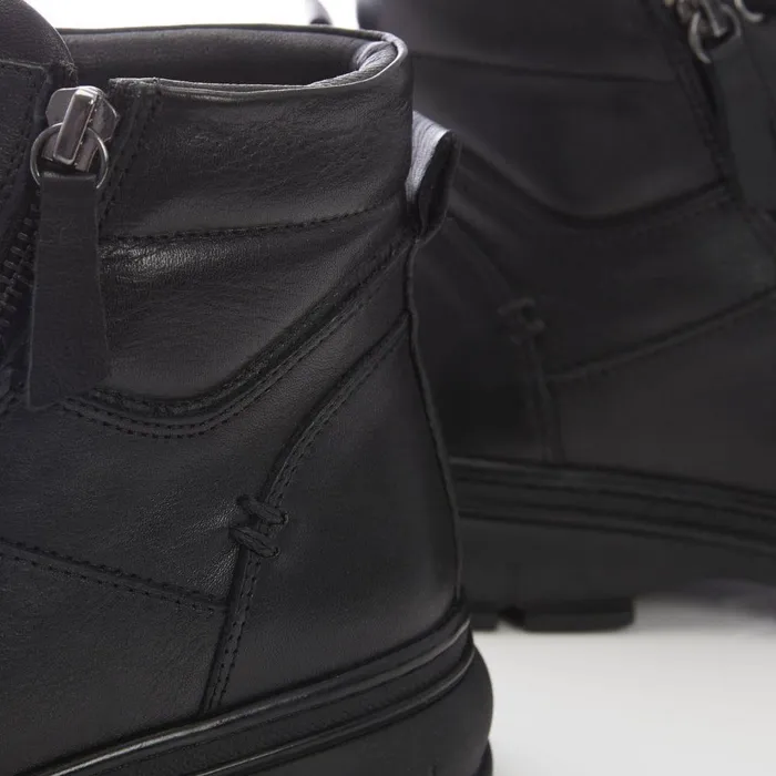 Women Moda In Pelle Black Boots Shoon Sh Ivora Black Leather