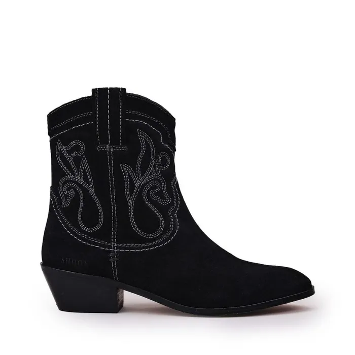 Women Moda In Pelle Black Boots Shoon Sh Linus Black Suede