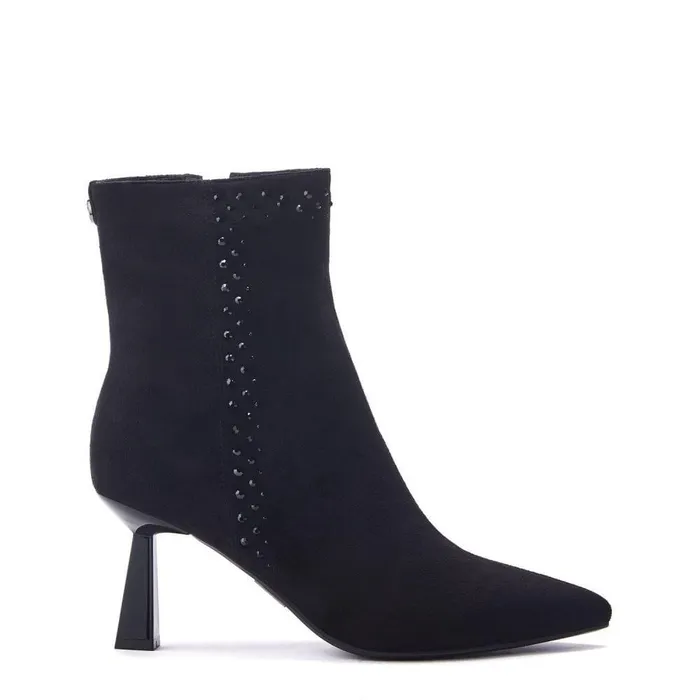 Women Moda In Pelle Black Boots Wilmaa Black Alcantara
