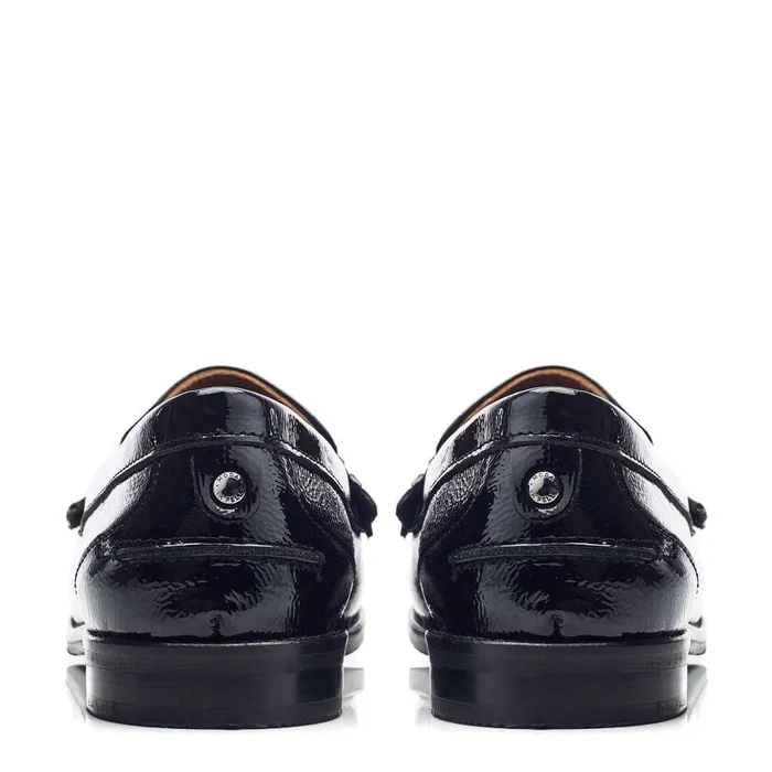 Women Moda In Pelle Brogues And Loafers Espelette Black Patent Leather