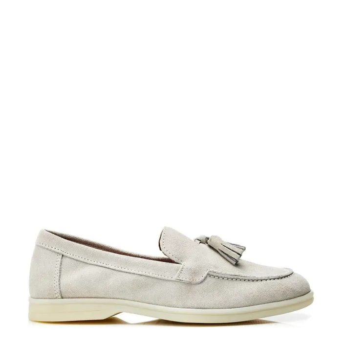 Women Moda In Pelle Casual Shoes Effie Light Grey Suede